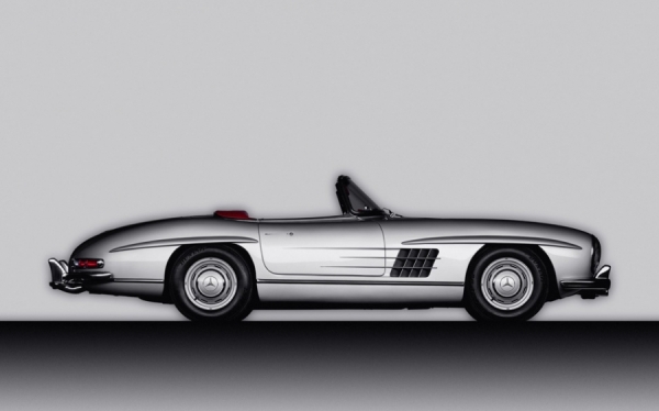 Photograph Chris Bailey Mercedes 300 Sl on One Eyeland